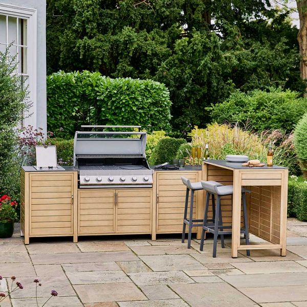 Paola 6 Burner Outdoor Kitchen with Bar