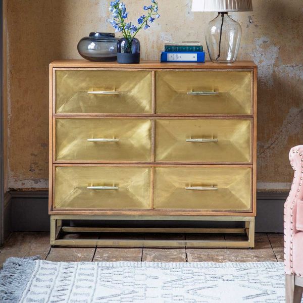 Pascali Brass Chest of Drawers