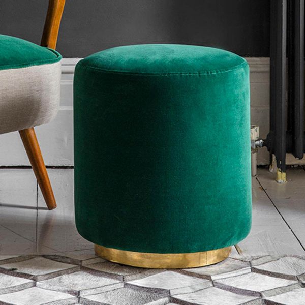 Carnaby Footstool in Emerald Green Velvet