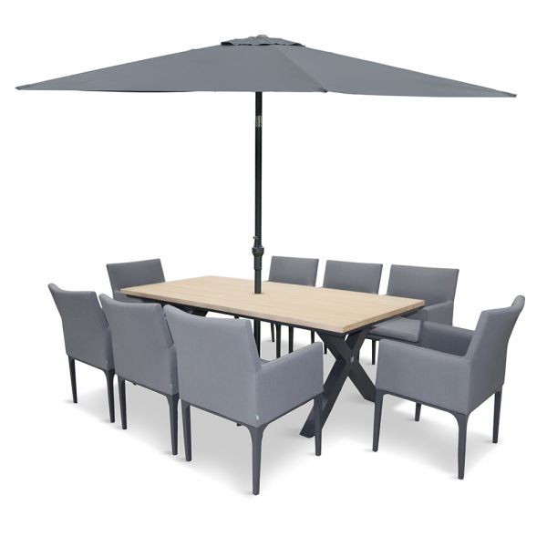Ingrid Upholstered Dining Set - 8 Seat