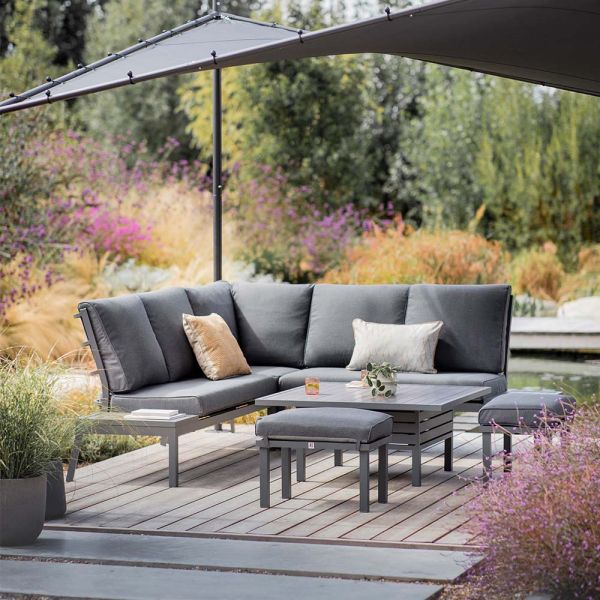 Lucia Corner Lounge Dining Set with Adjustable Table