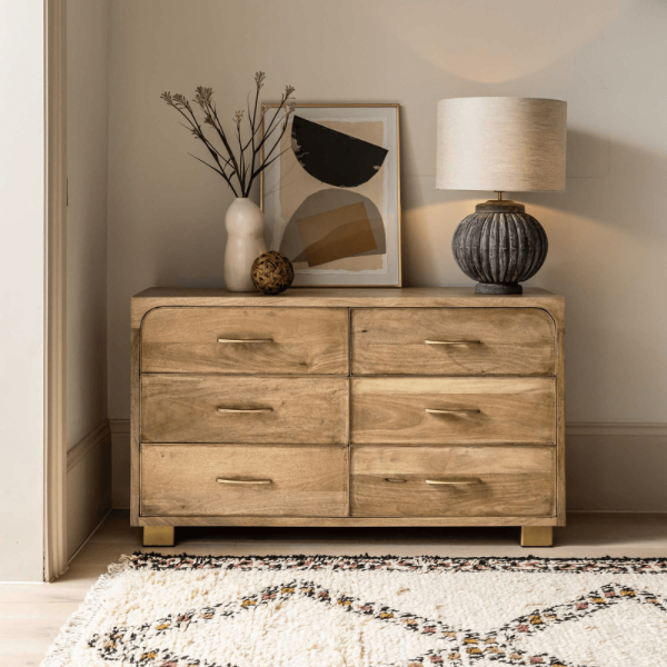 Atkin and Thyme Miro 6 Drawer Chest Top Detail