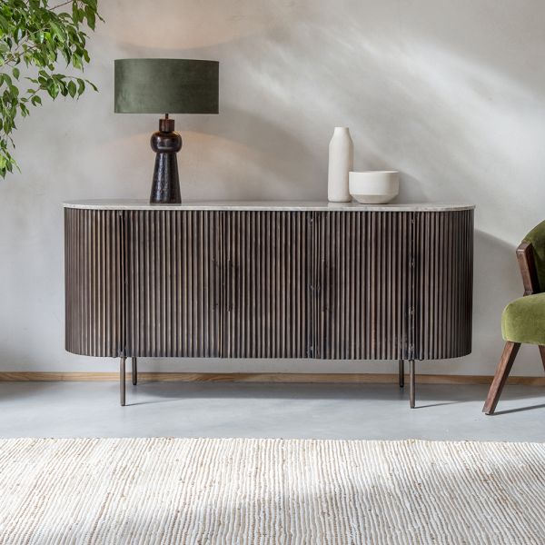 Monza Metal & Marble Sideboard