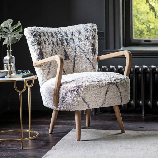 Calvin Armchair in Moroccan Printed Cotton