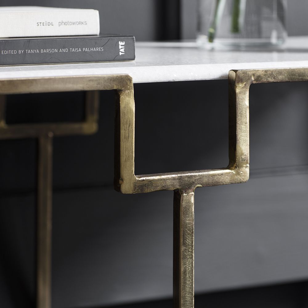 Gatsby Marble Top Console Table Atkin And Thyme