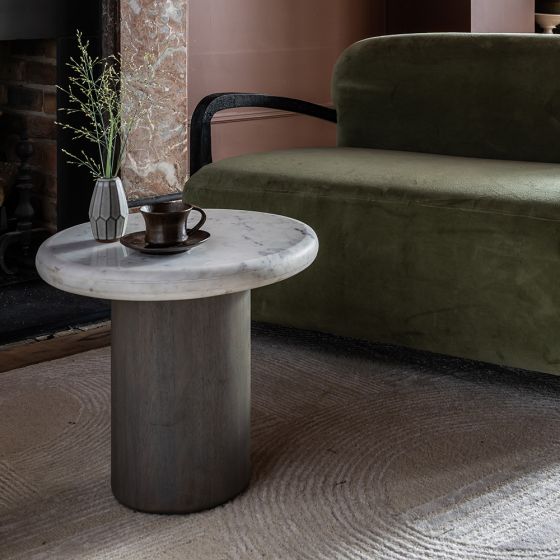 Column Marble Side Table 