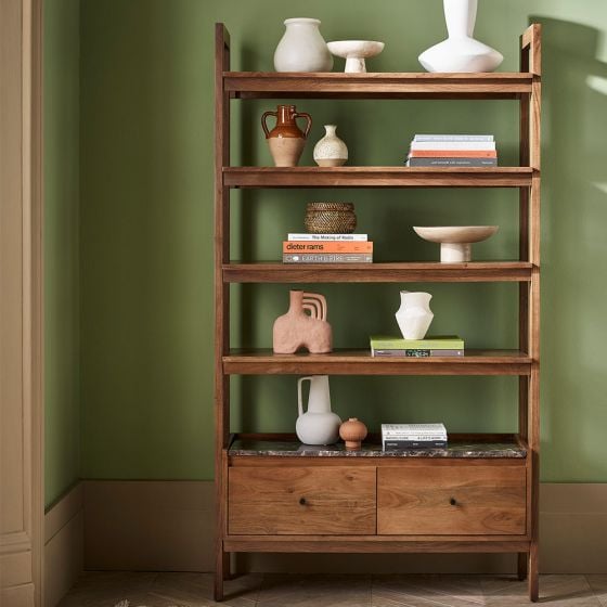 Brera Marble Wide Shelving Unit