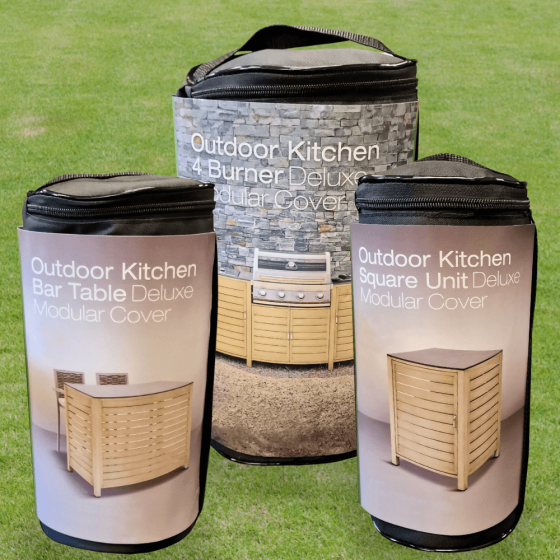 Atkin and Thyme Savannah Complete Outdoor 4 Burner Kitchen Covers Set
