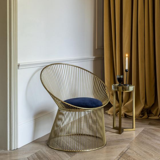Atkin and Thyme St Germain Brass Occasional Chair