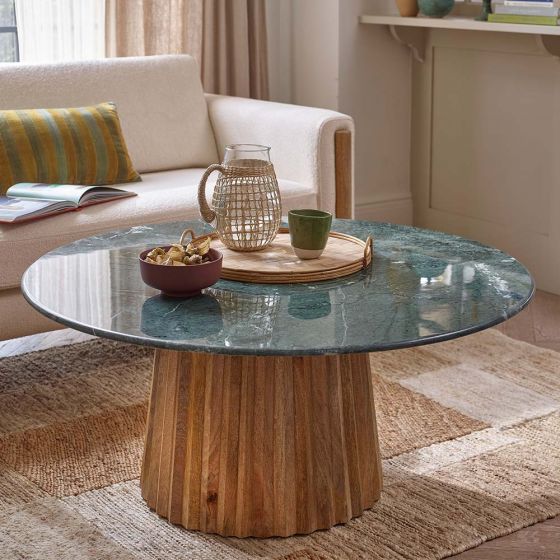Westbourne Forest Green Marble Coffee Table
