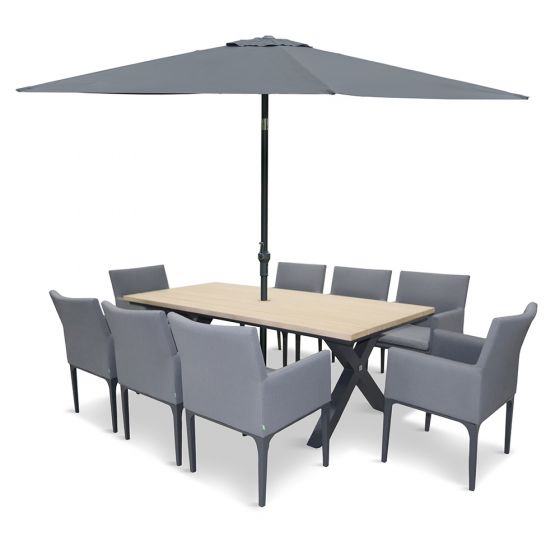 Ingrid Upholstered Dining Set - 8 Seat