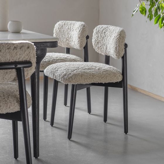 Layla Dining Chair in Cotton Rug 