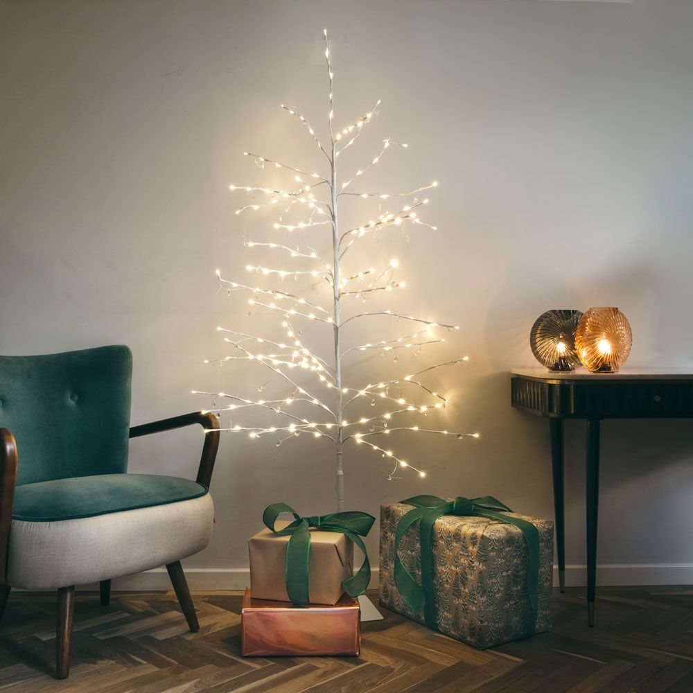 Pre lit Jewelled Twig Tree 1.8m Tall Atkin and Thyme