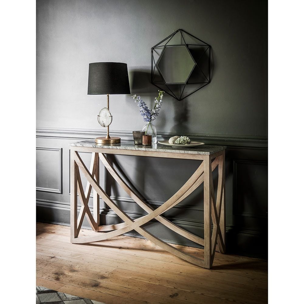 Stone marble top console shop table