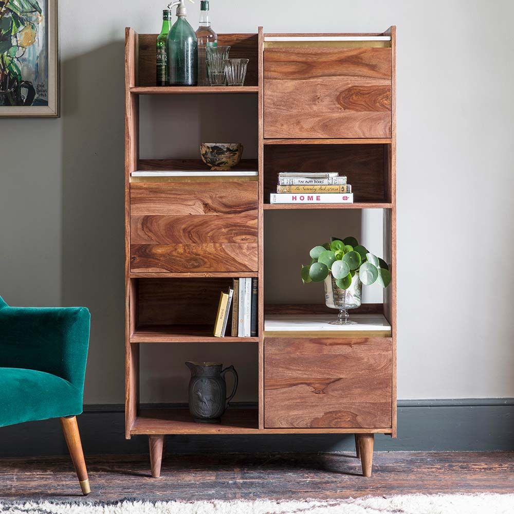 Marble bookcase top