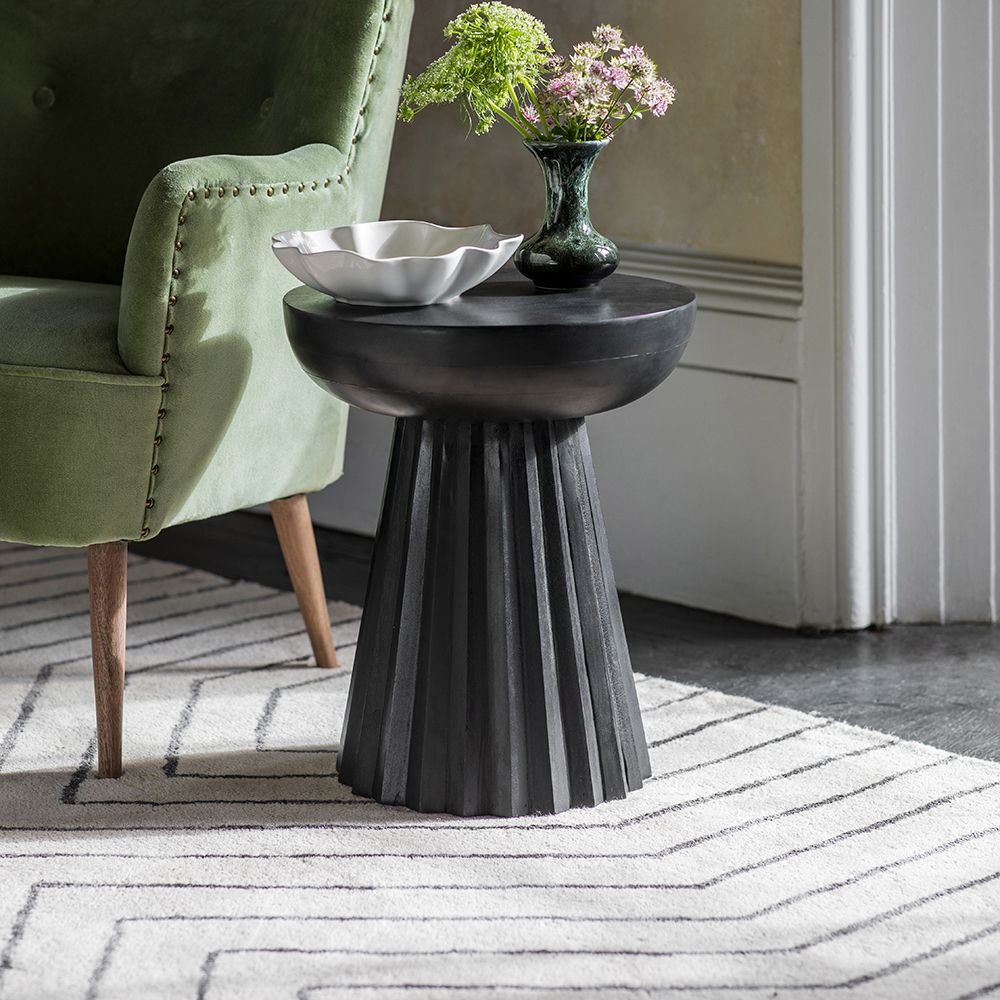 Side table black and wood shop