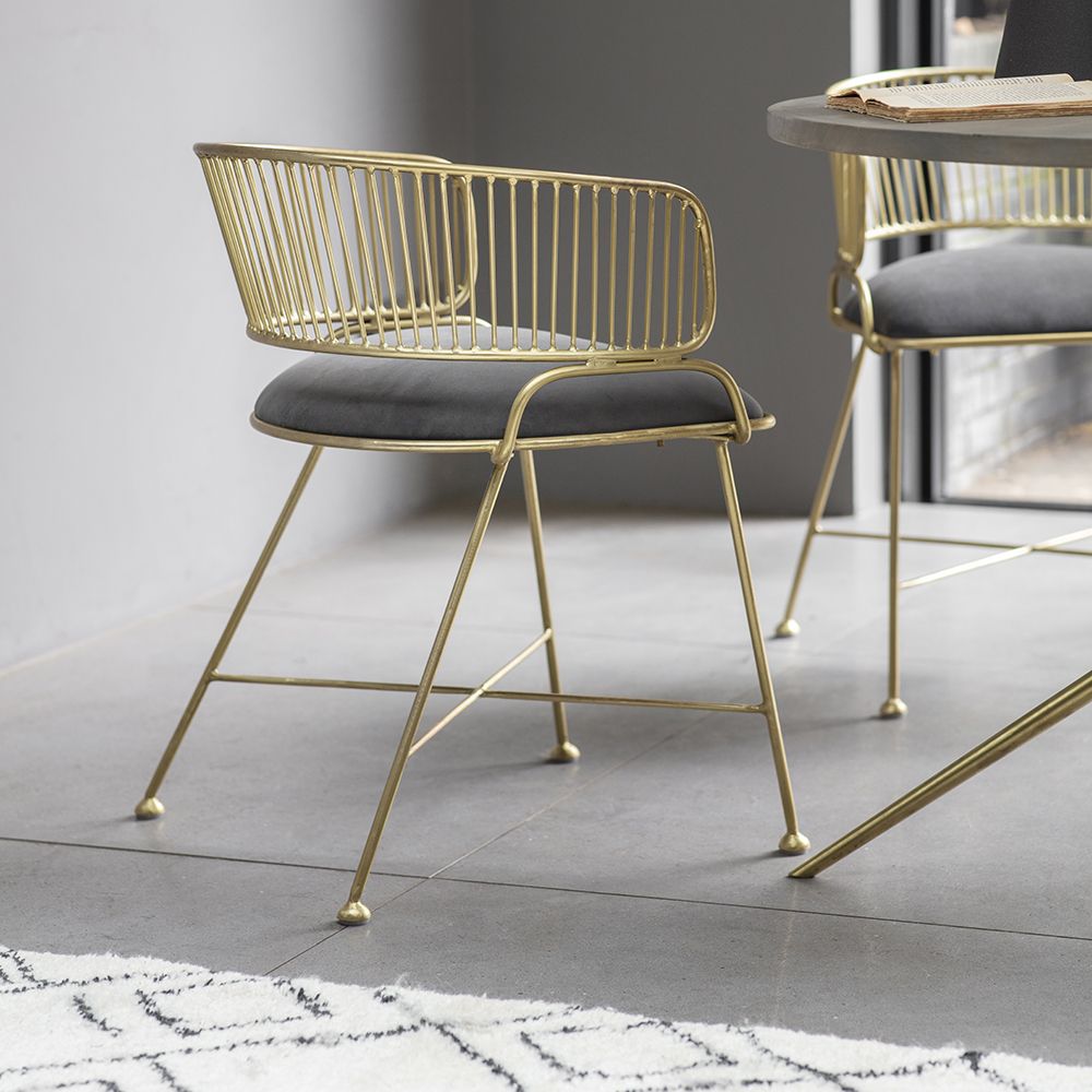 Brass metal deals chair