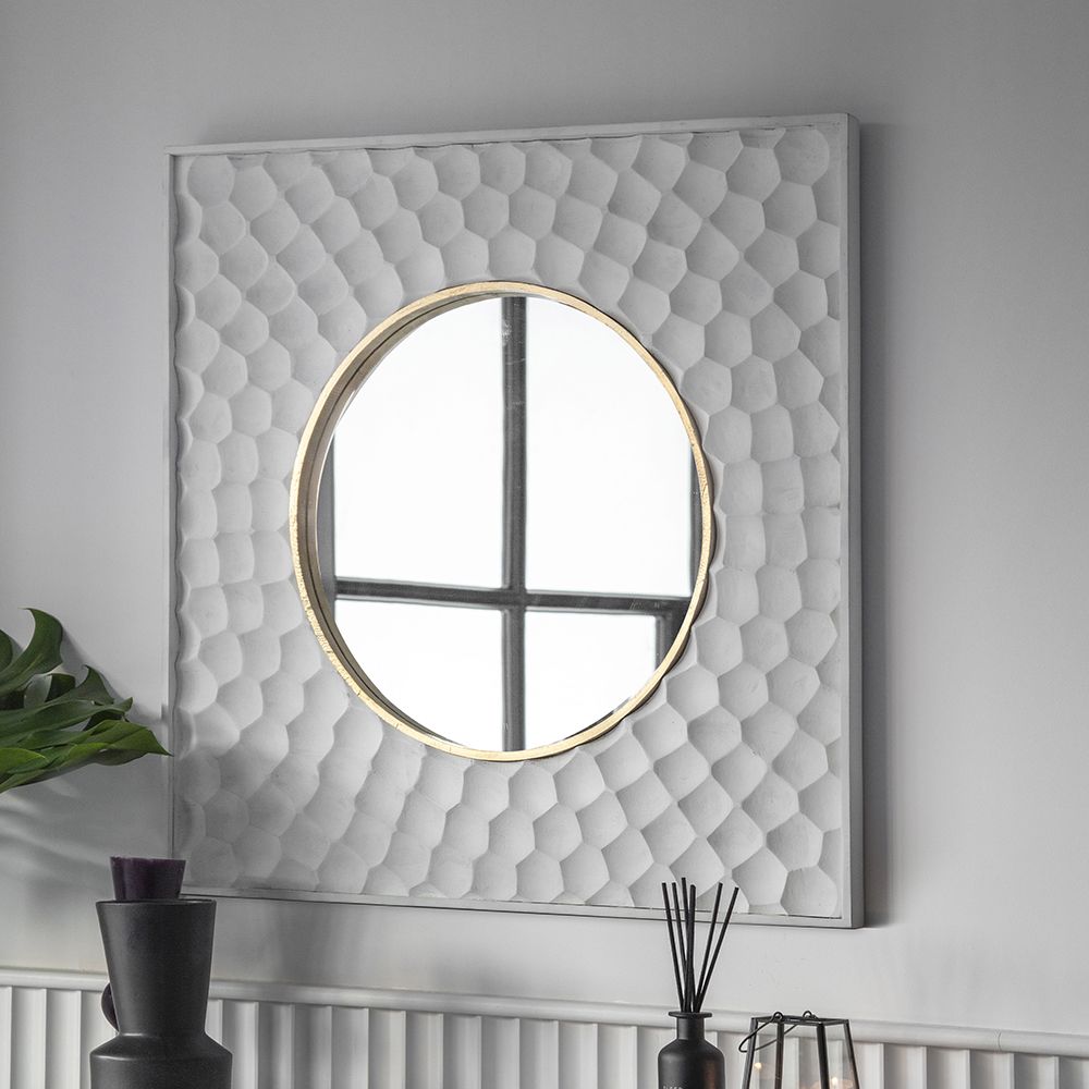 Large square mirror top