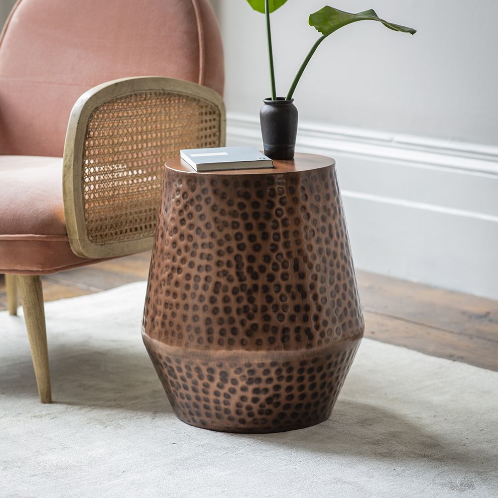 Copper shop end tables