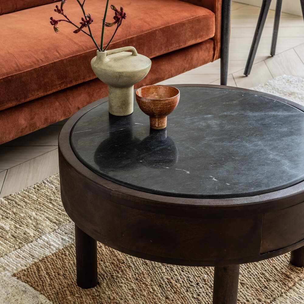 Atkin and thyme shop marble coffee table