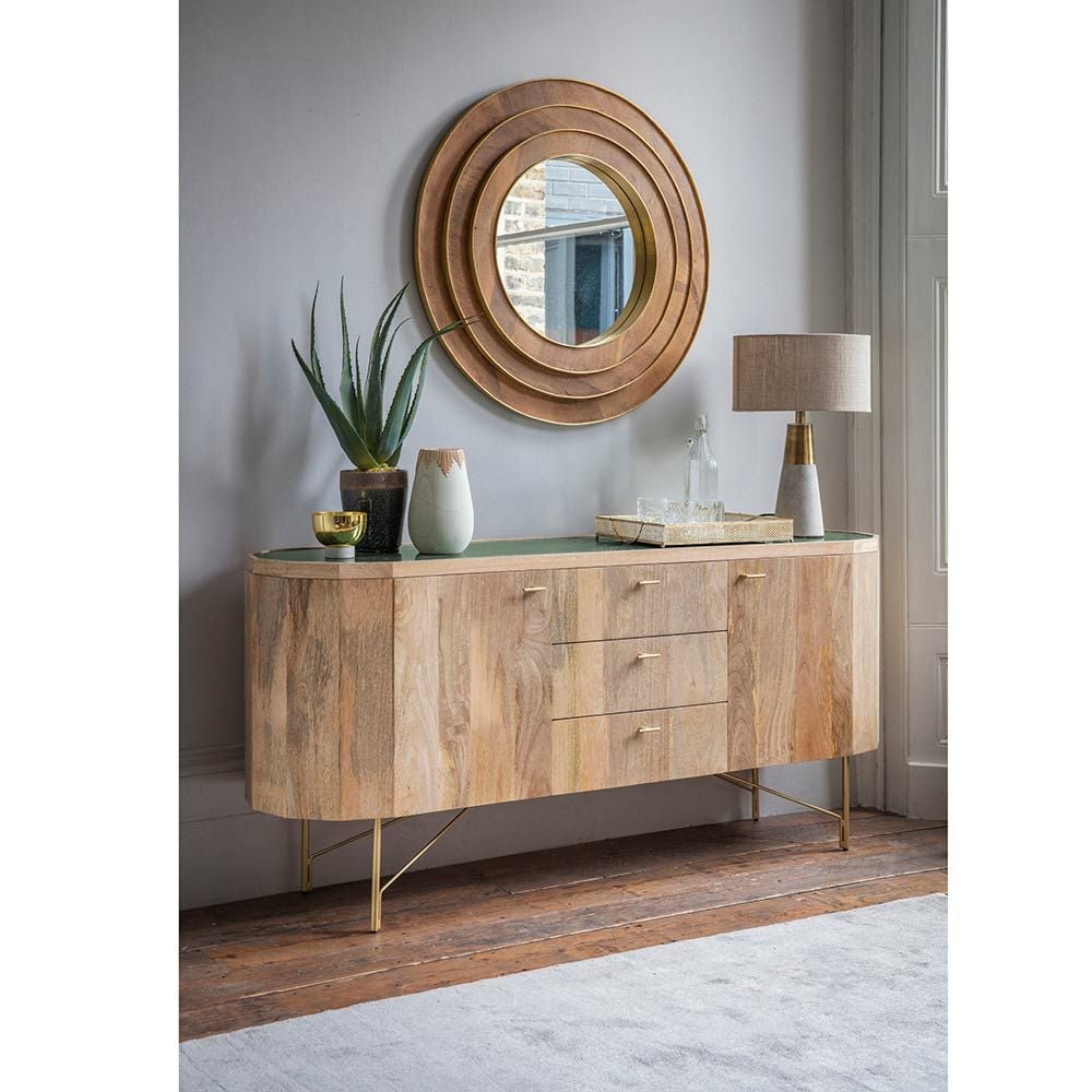 Wood and marble sideboard sale