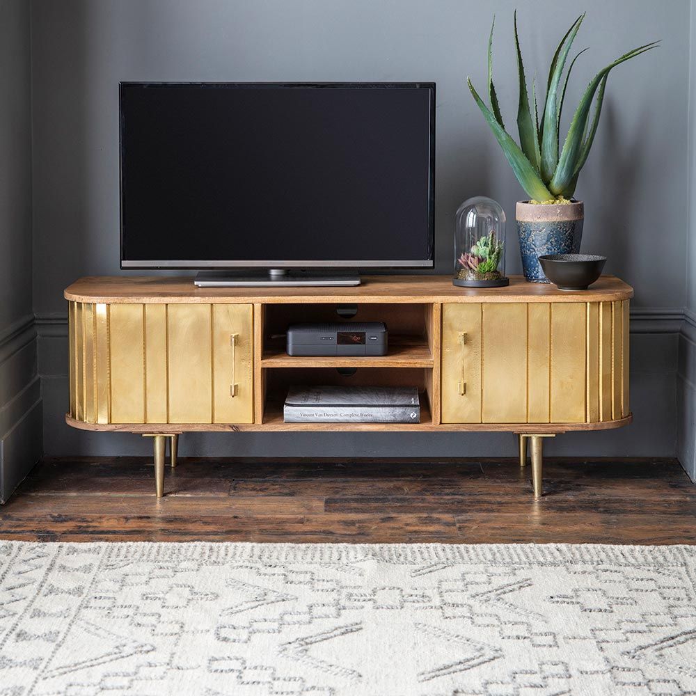 Brass on sale tv stand