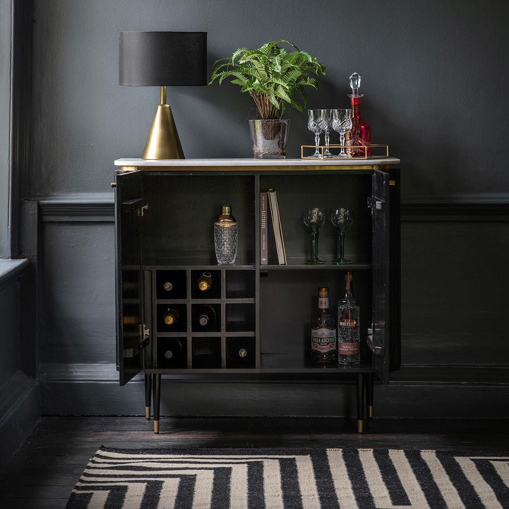 Black shop cocktail cabinet