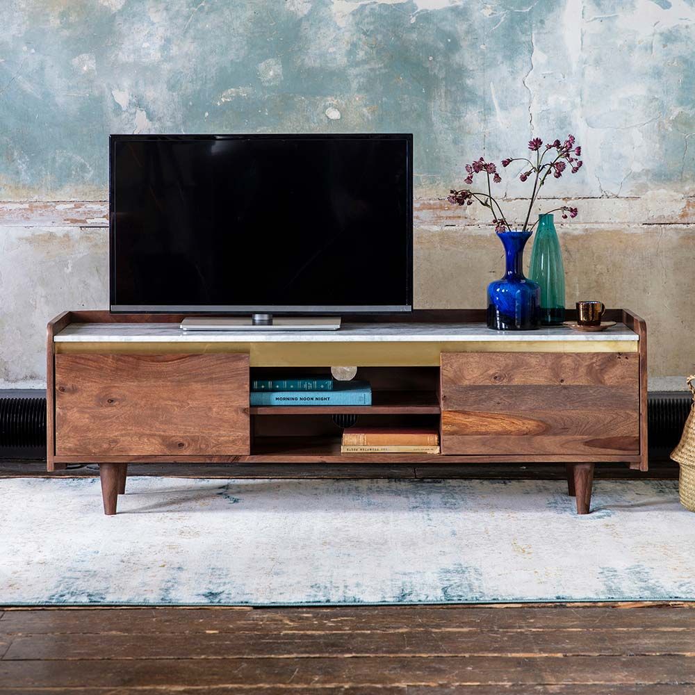 Marble top tv hotsell stand