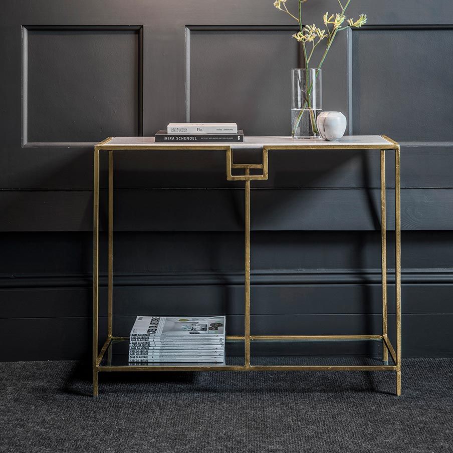 Real marble store console table