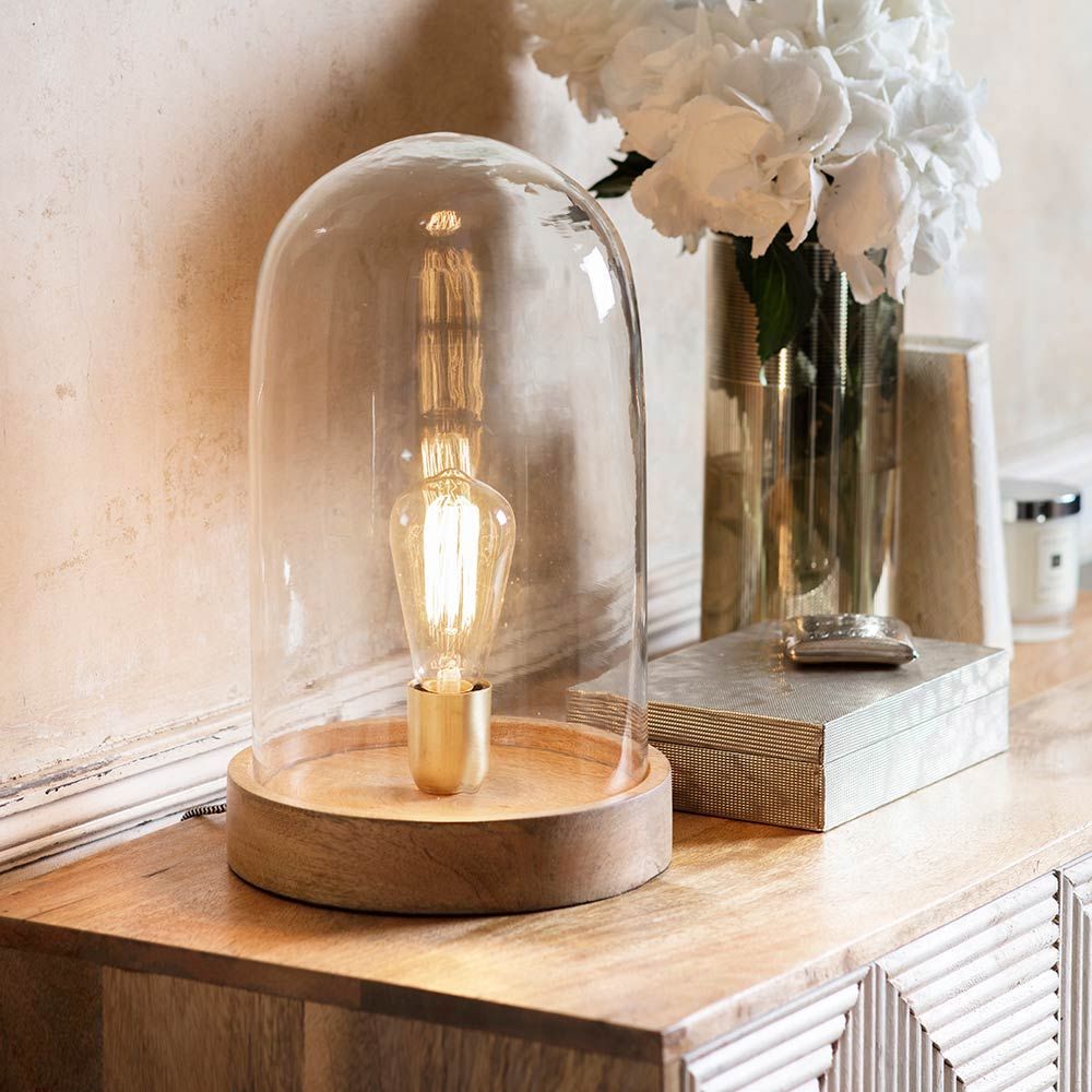 Glass dome sale table light