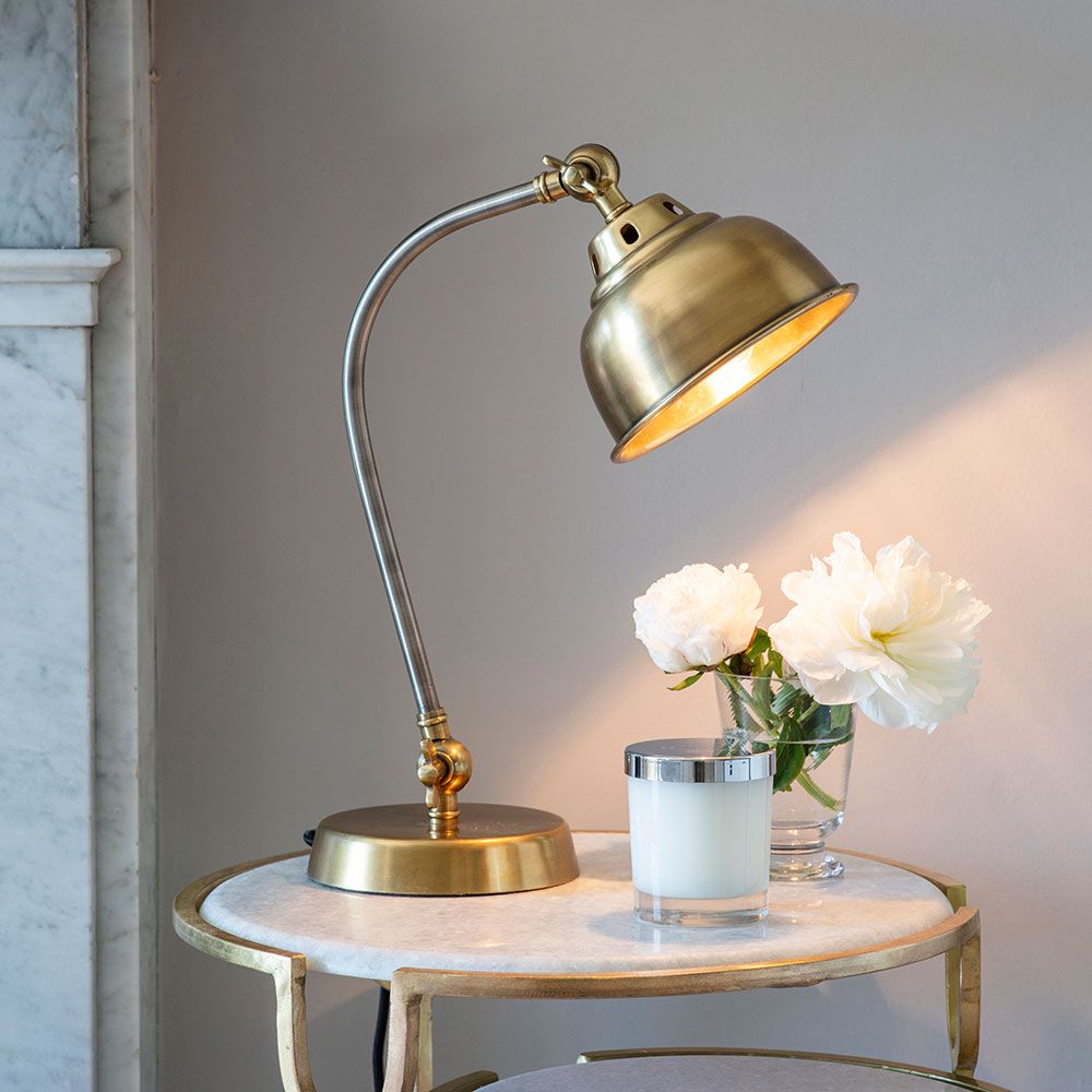 Clyde Table Light in Antique Brass