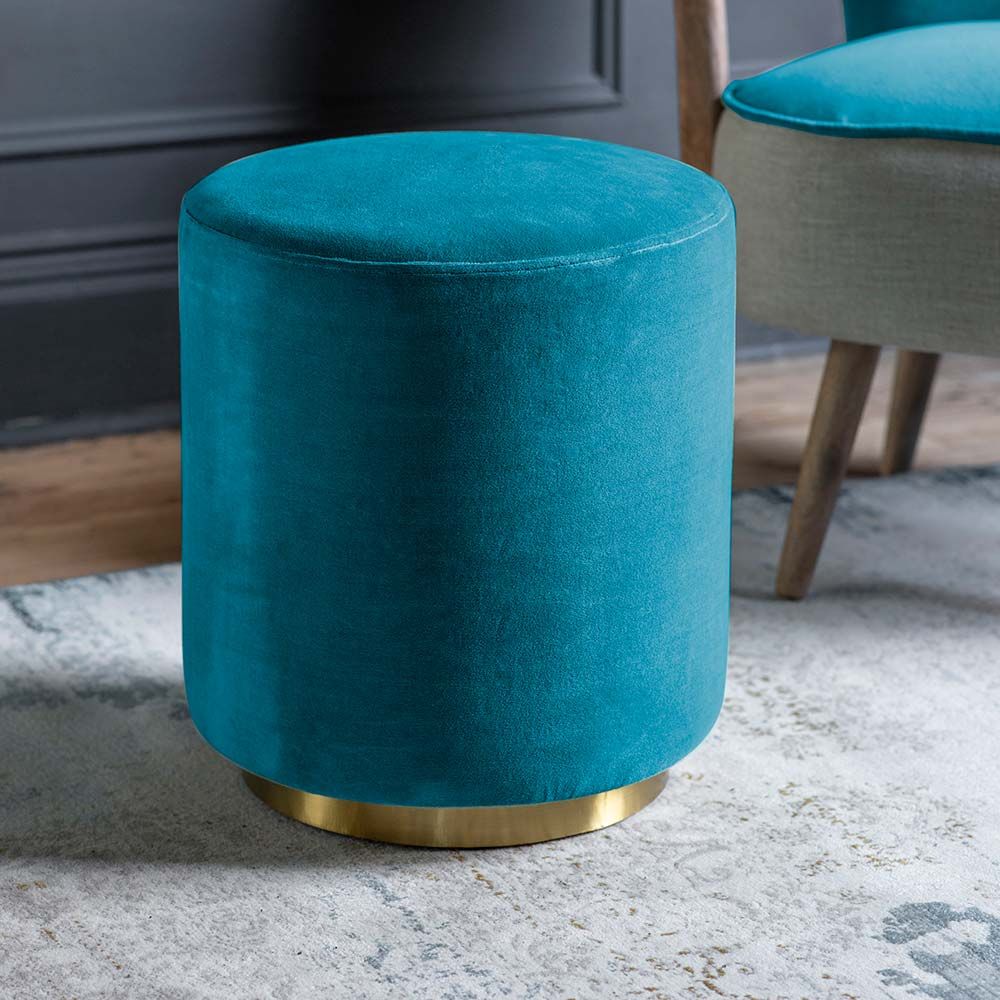 Teal footstool new arrivals