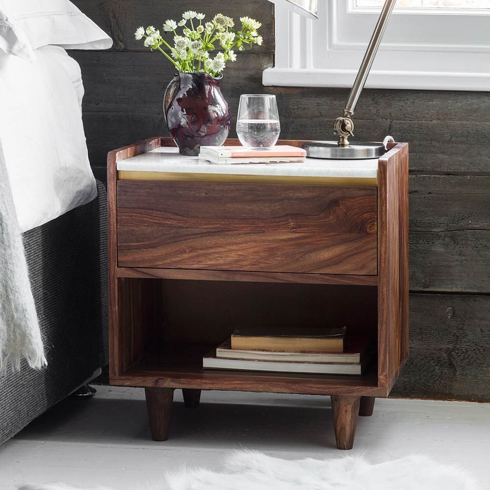 Marble bedside cheap drawers