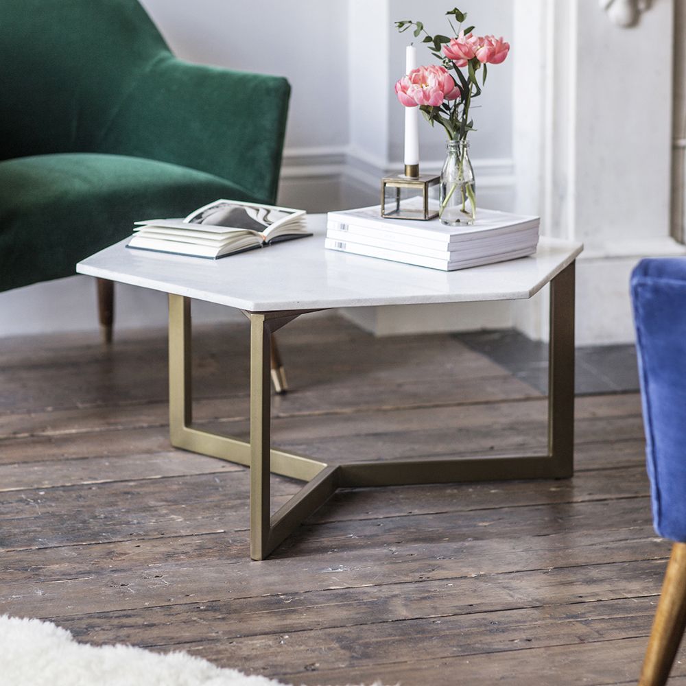 Aldwych Marble Coffee Table Gold Atkin And Thyme