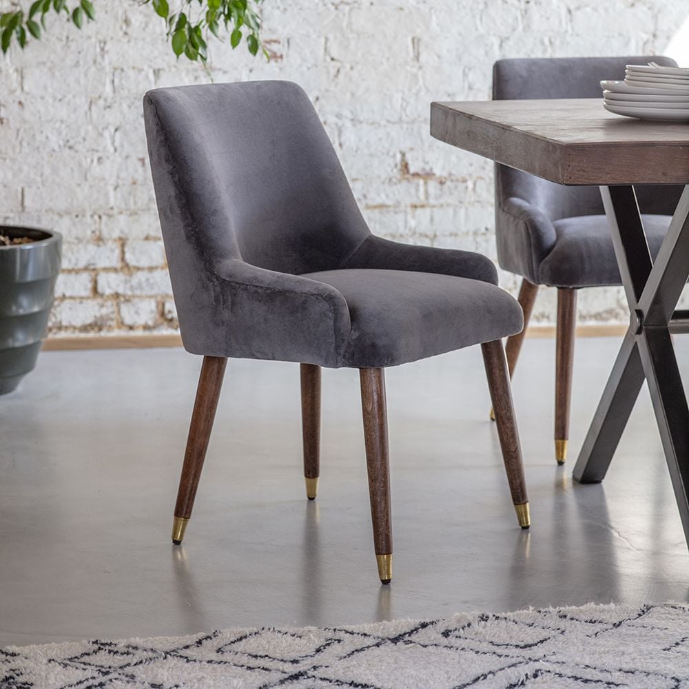 Velour outlet dining chairs