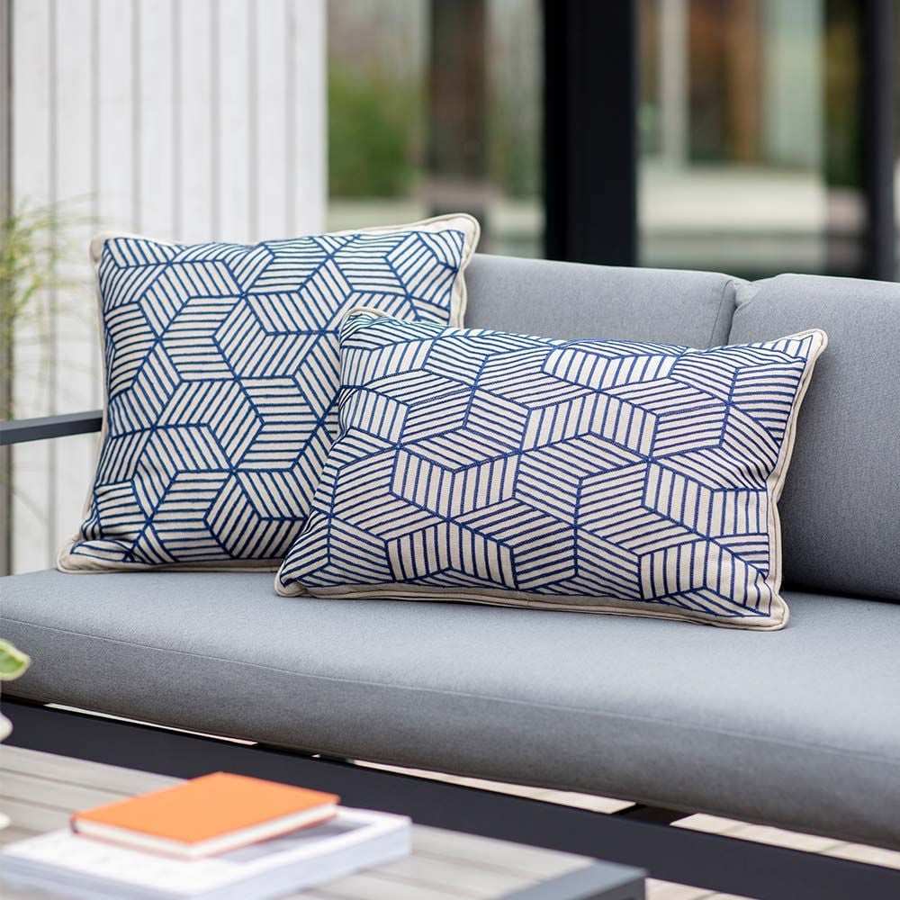 Blue scatter cushions shop