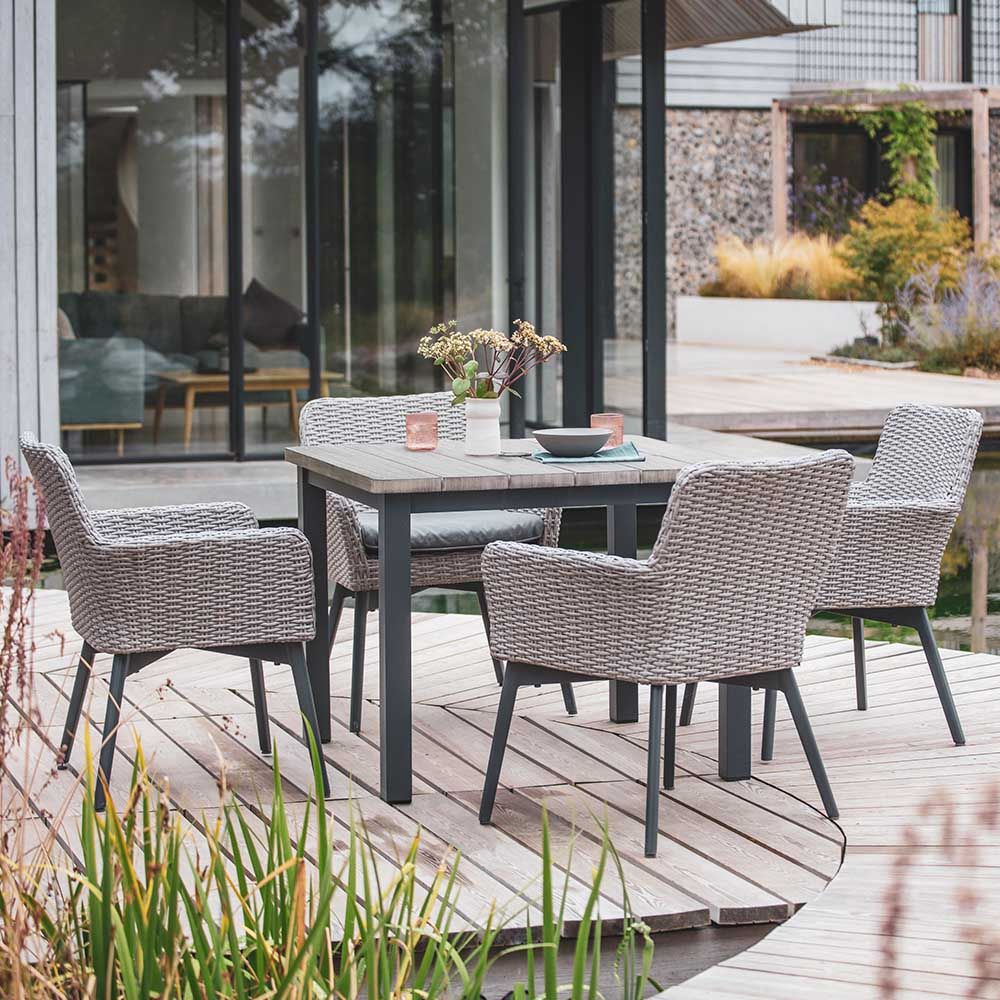 4 seater sales rattan dining set