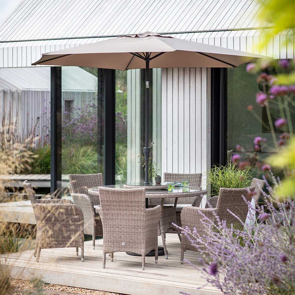 Lazy susan patio set best sale