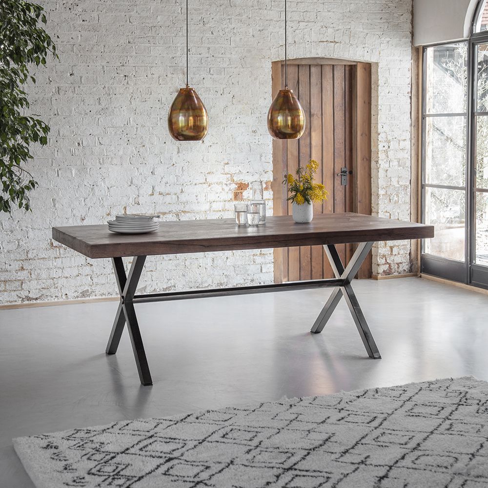 Logan industrial clearance dining table