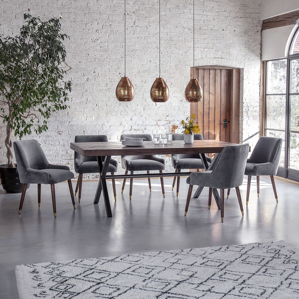 Logan Dark Wood Large Dining Table Atkin and Thyme Atkin and Thyme