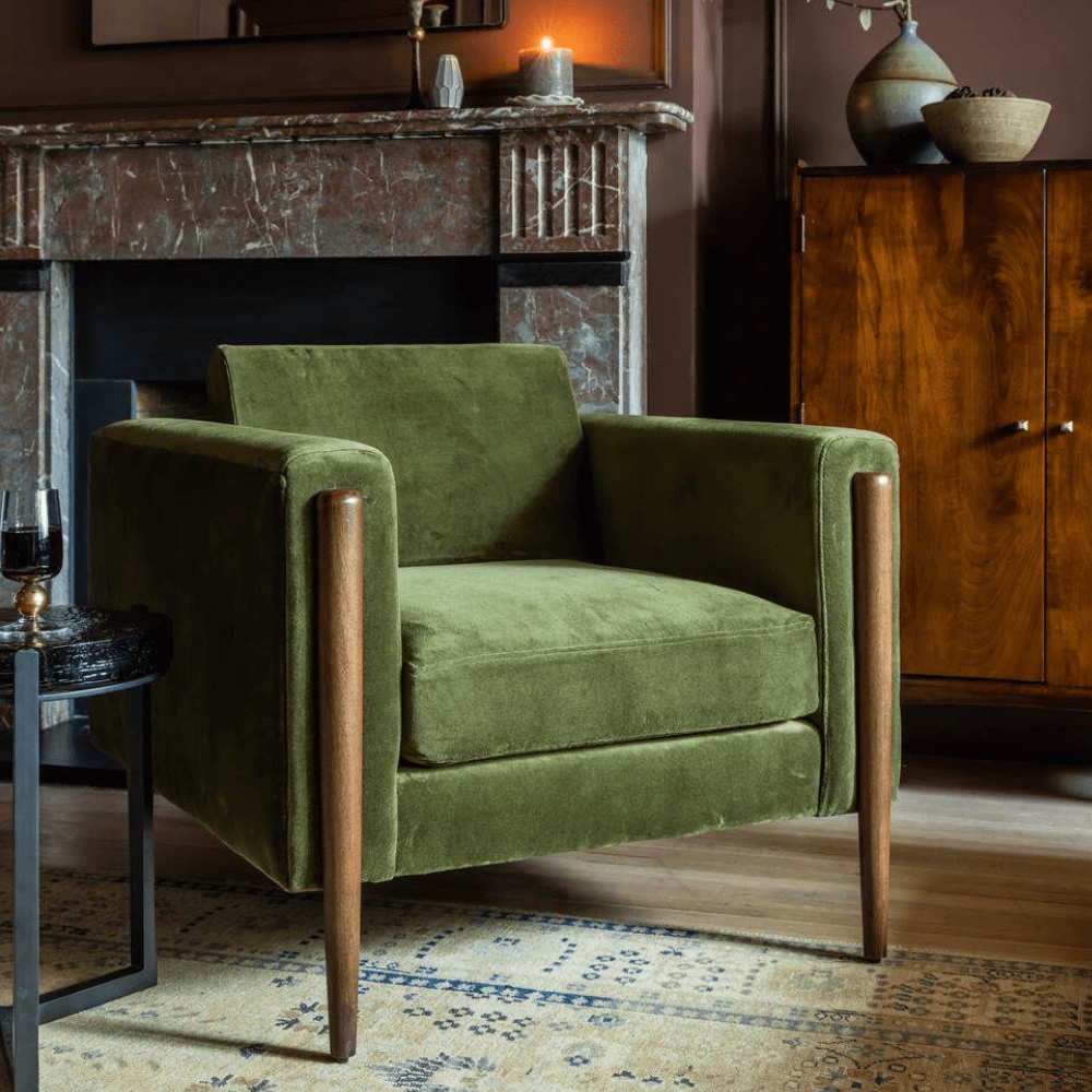 Lexington Armchair Deep Green Velvet